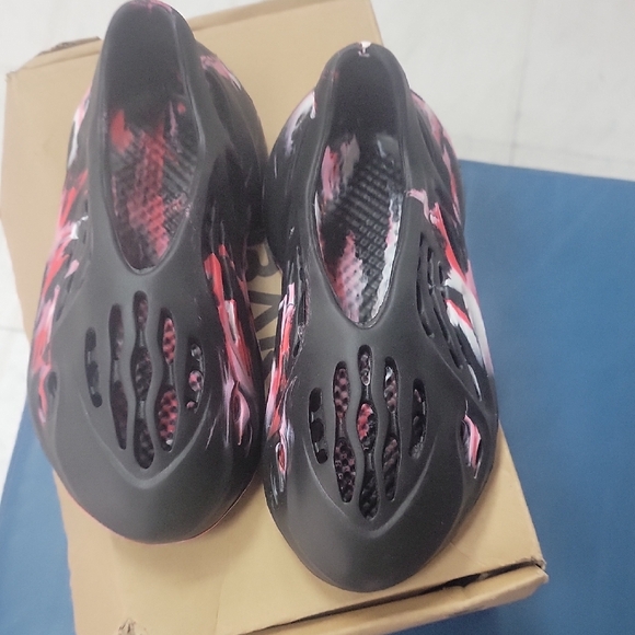 Kids Black and Red Slip-On Shoes - Picture 6 of 6